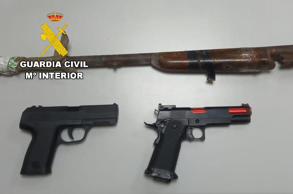 Armas intervenidas.