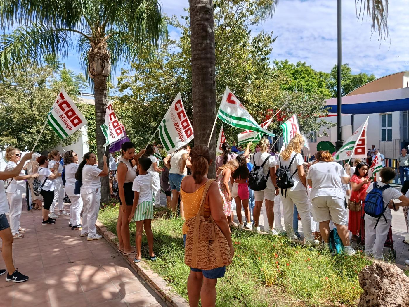 Un momento de la protesta.