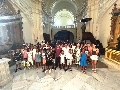 Recepción de los menores que participan en el programa Vacaciones en Paz en Jaén